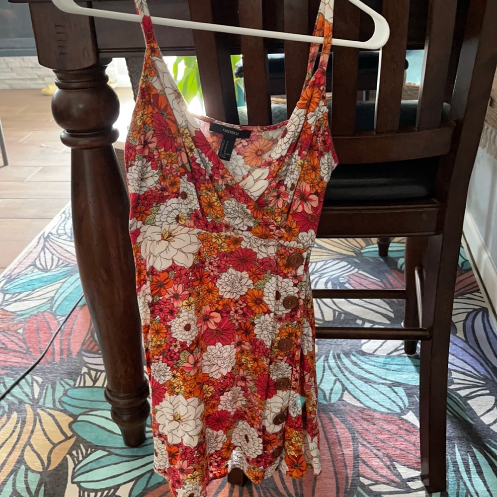 Floral dress, mini-dress,